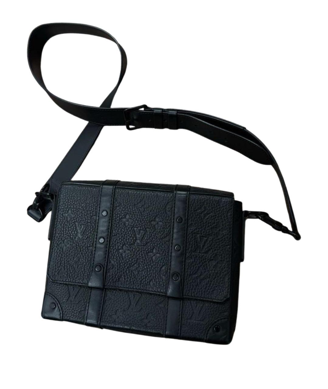 LOUIS VUITTON Черная кожаная сумка на плечо, фото 1