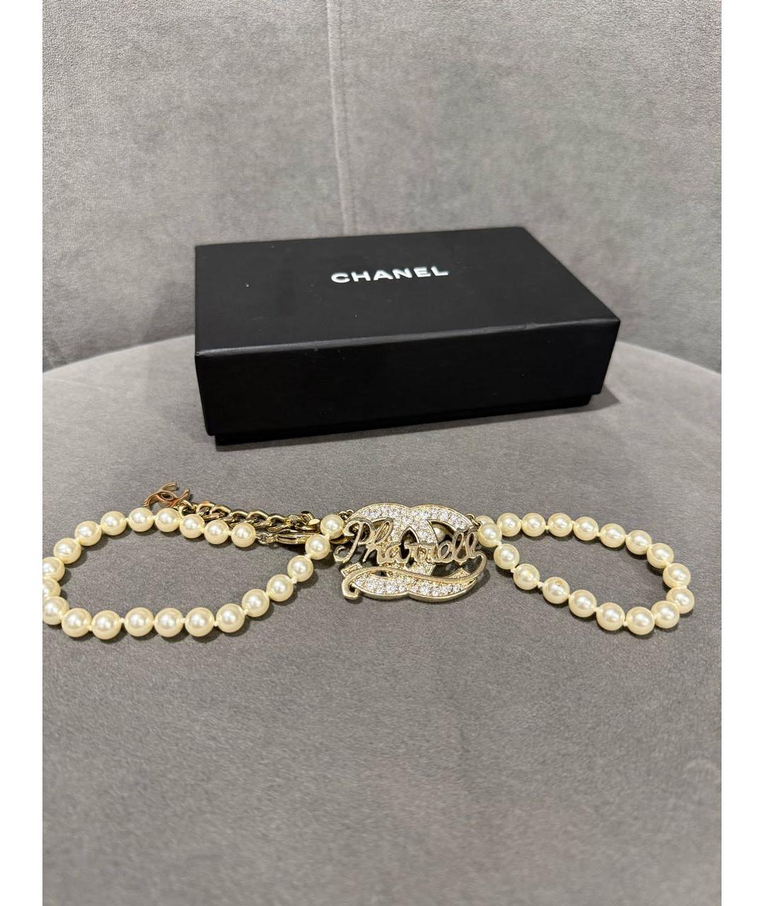 CHANEL Золотое металлическое колье, фото 4