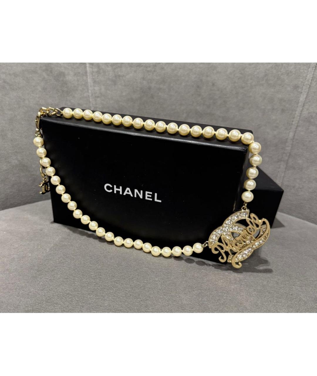 CHANEL Золотое металлическое колье, фото 2