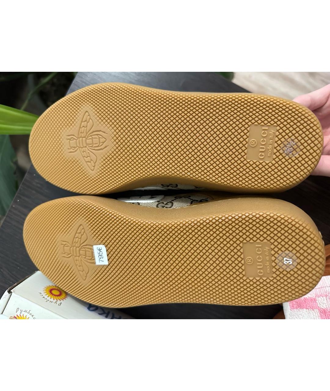 GUCCI Коричневые кеды, фото 7
