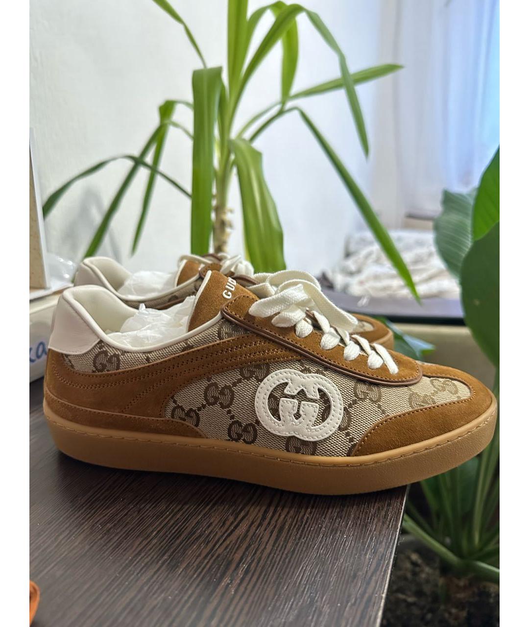 GUCCI Коричневые кеды, фото 8