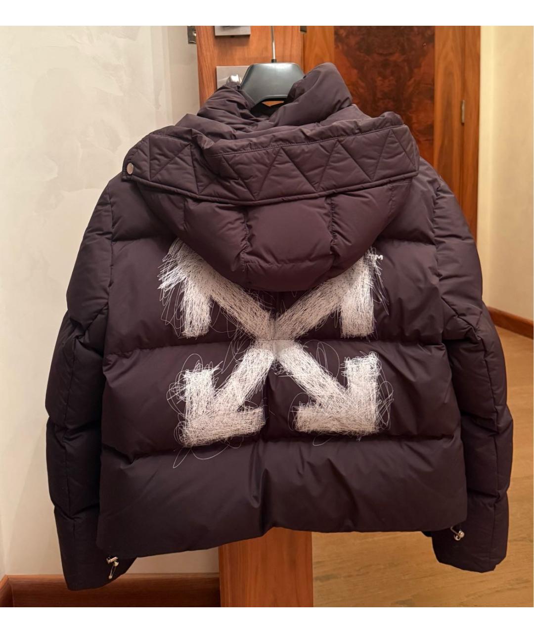 OFF-WHITE Черная хлопко-эластановая куртка, фото 2