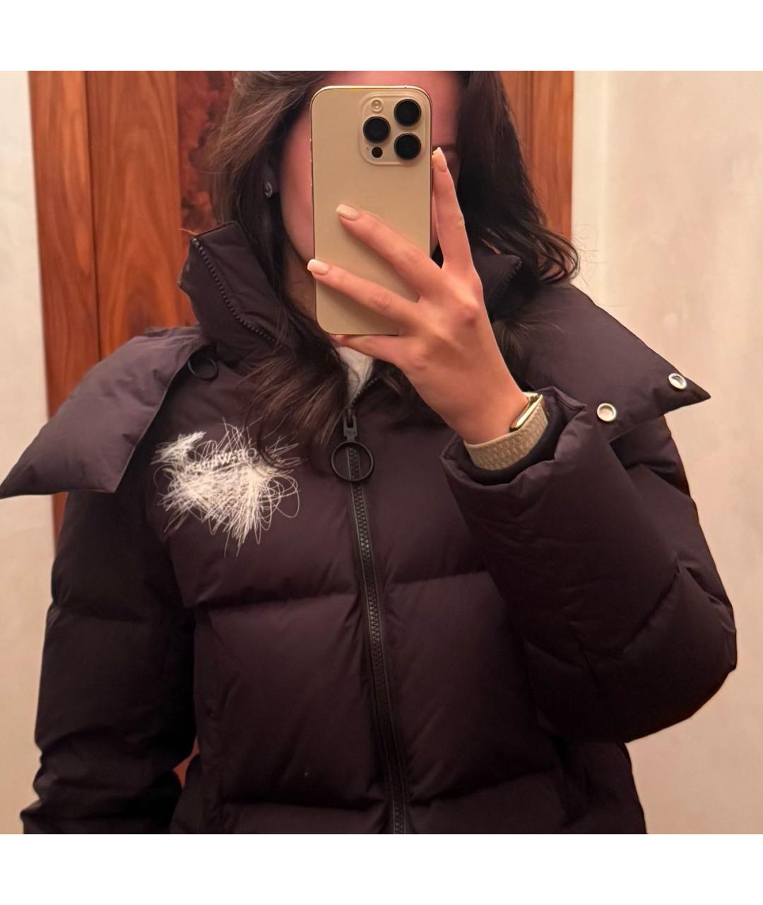 OFF-WHITE Черная хлопко-эластановая куртка, фото 3