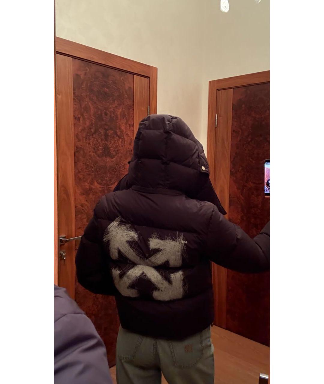 OFF-WHITE Черная хлопко-эластановая куртка, фото 4