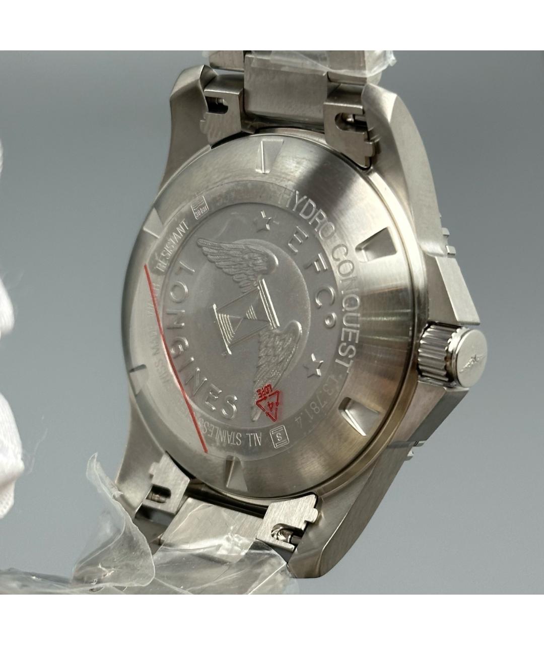 LONGINES Черные металлические часы, фото 5