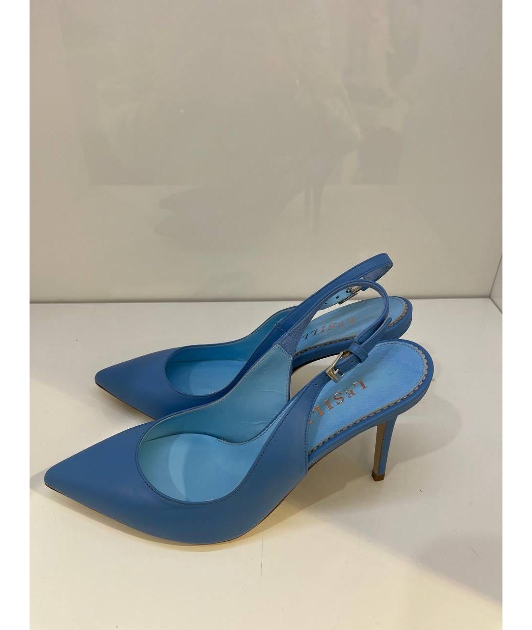 LE SILLA Синие кожаные туфли, фото 4