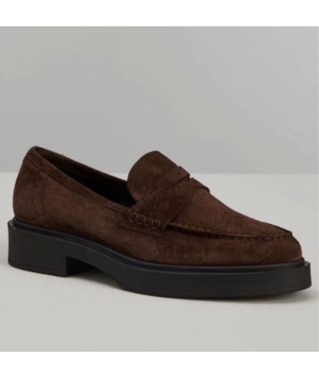 'S MAX MARA Коричневые замшевые брогги и оксфорды, фото 3