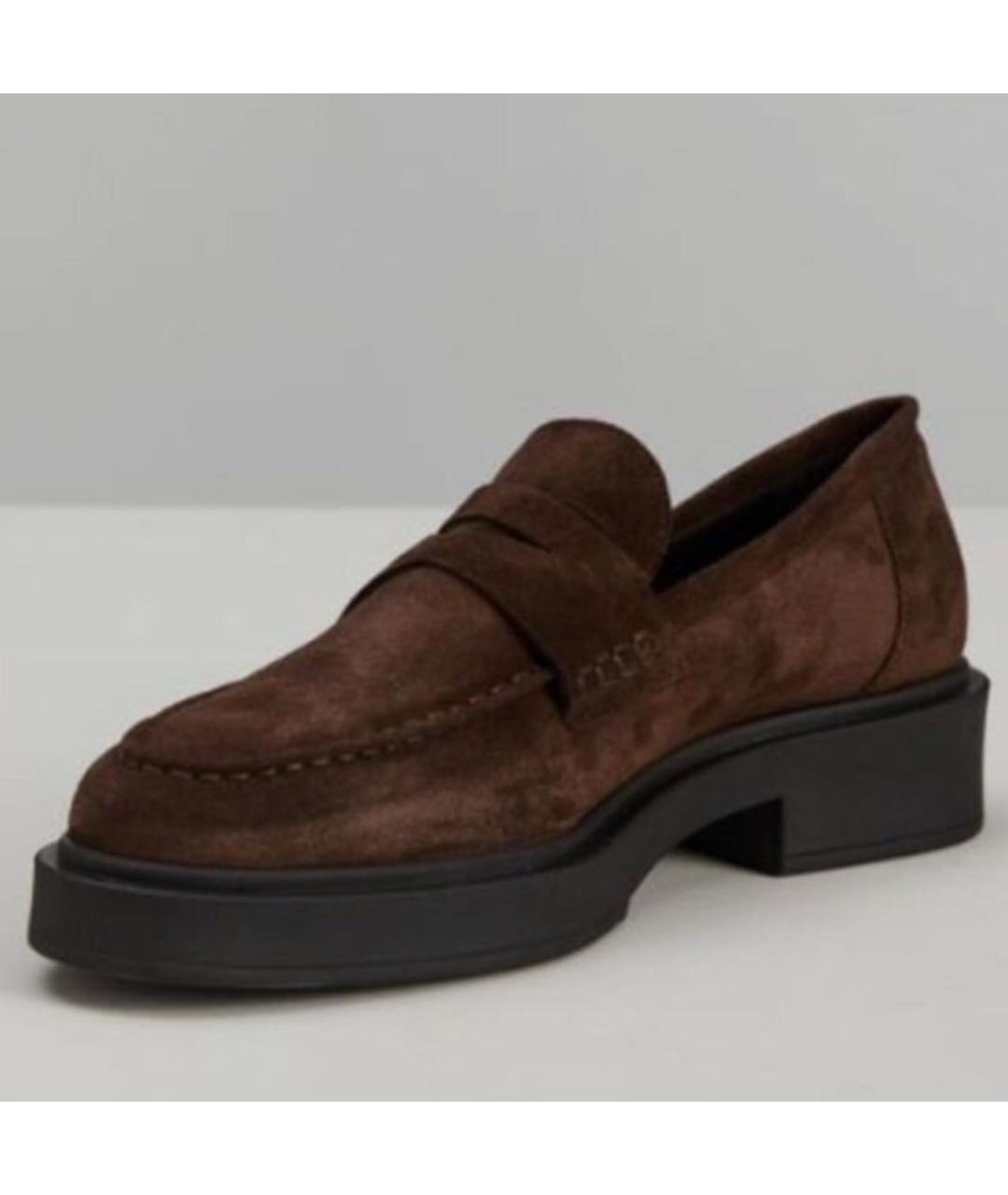 'S MAX MARA Коричневые замшевые брогги и оксфорды, фото 7