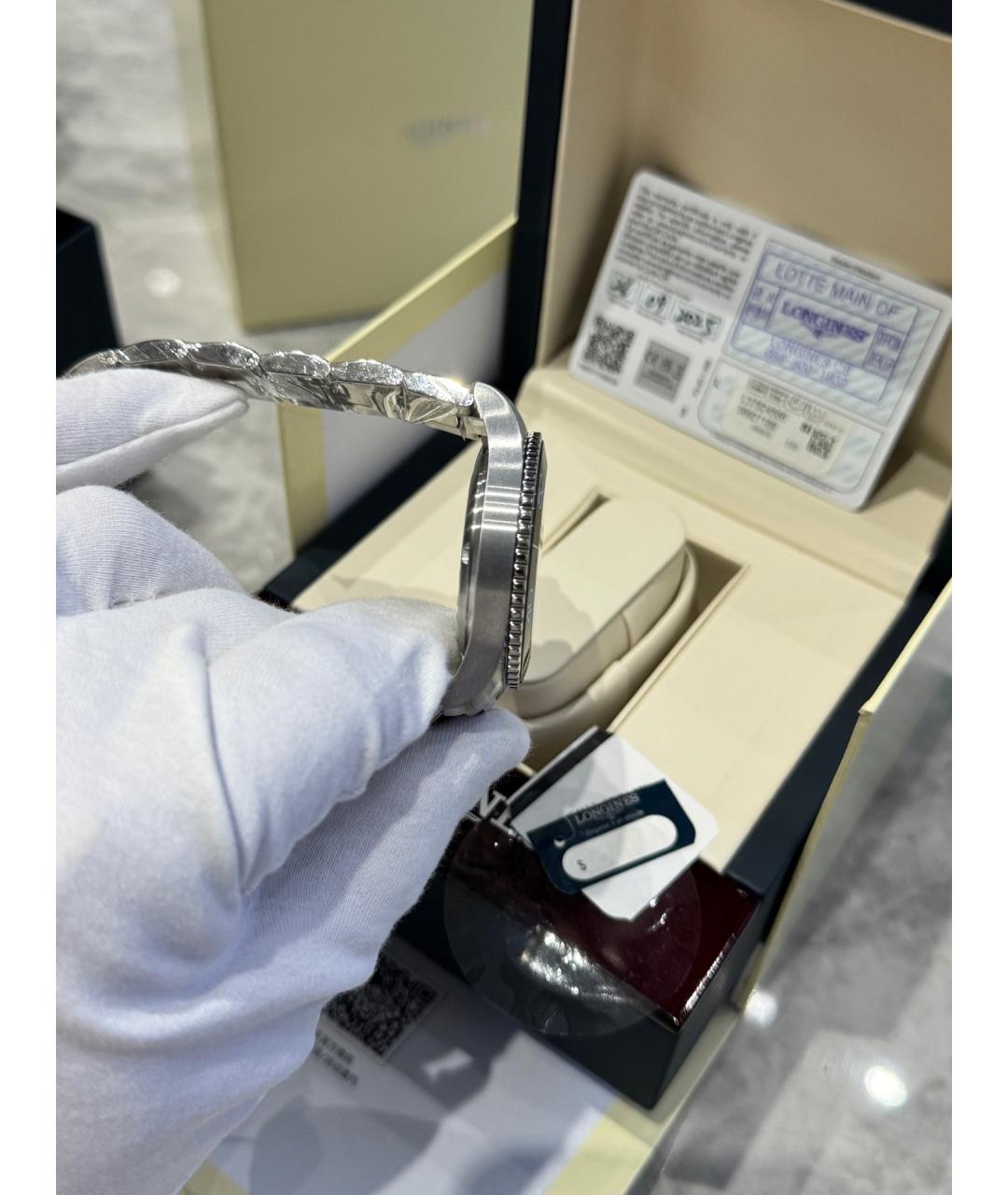 LONGINES Черные металлические часы, фото 7