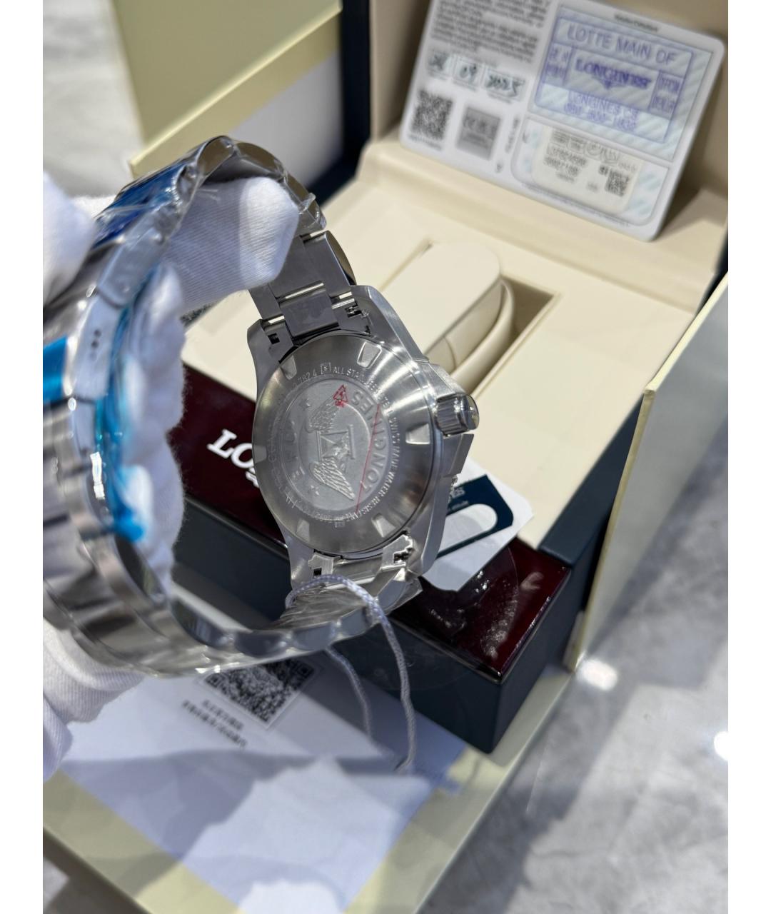 LONGINES Черные металлические часы, фото 8