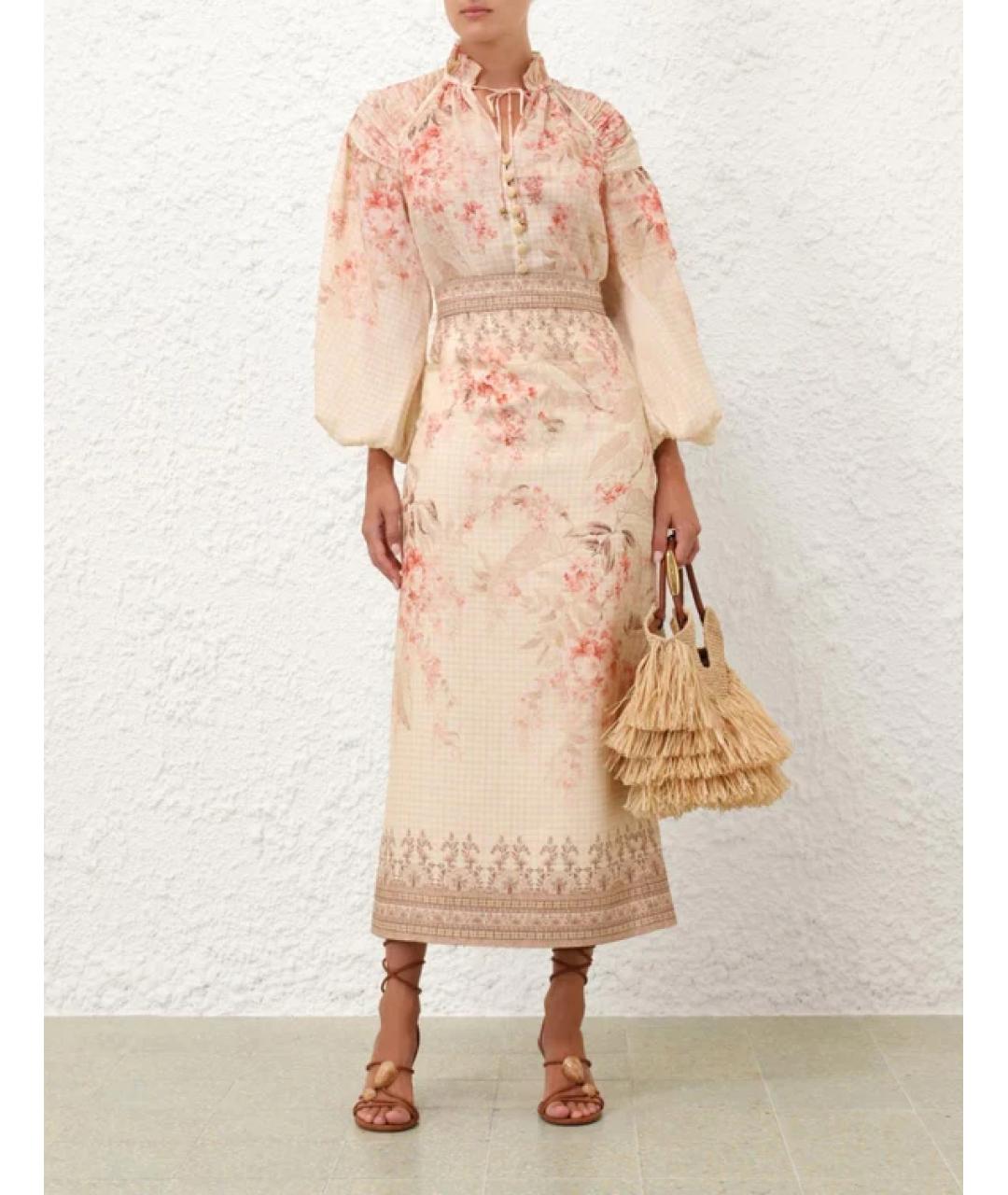 ZIMMERMANN Бежевый костюм с юбками, фото 4