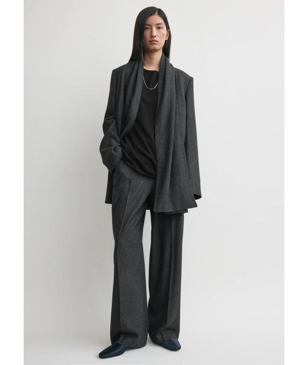 TOTEME Антрацитовый вискозный костюм с брюками, фото 4