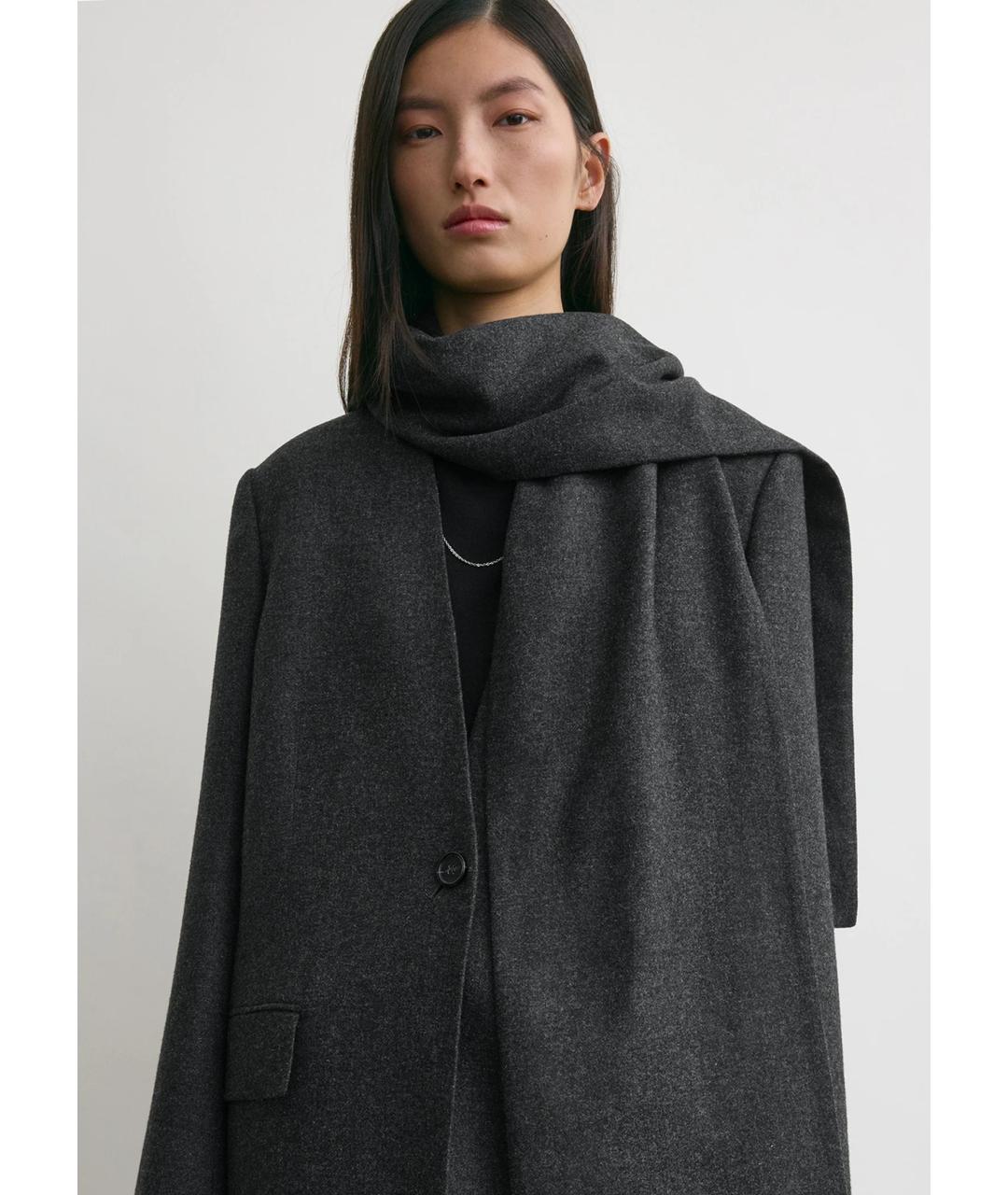 TOTEME Антрацитовый вискозный костюм с брюками, фото 7