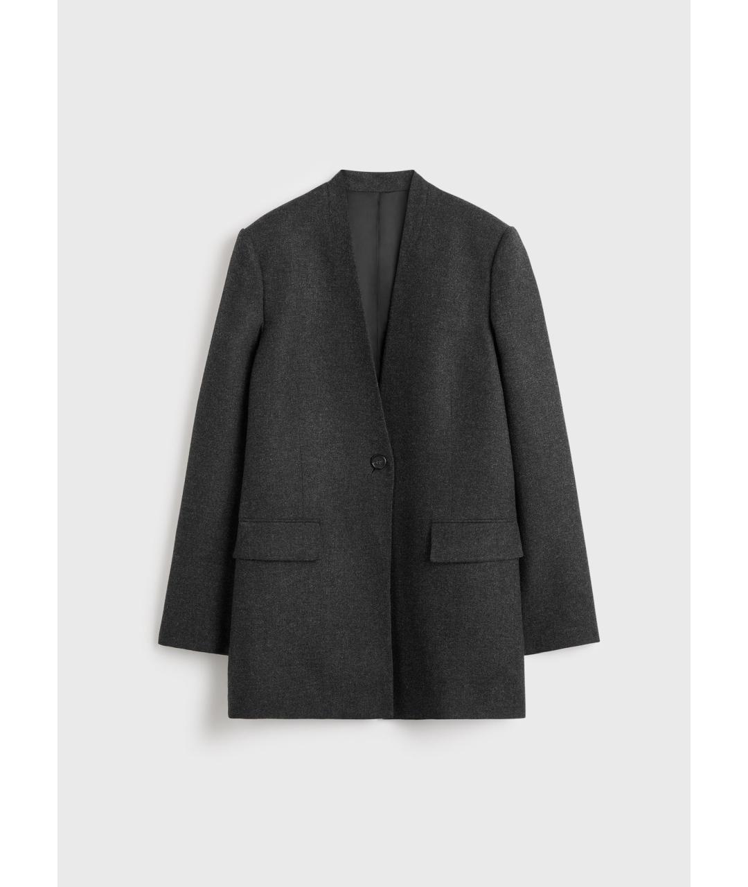 TOTEME Антрацитовый вискозный костюм с брюками, фото 10