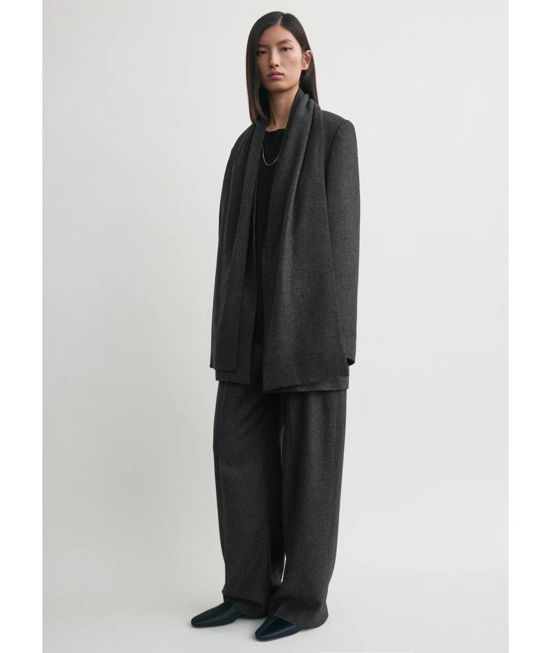 TOTEME Антрацитовый вискозный костюм с брюками, фото 5