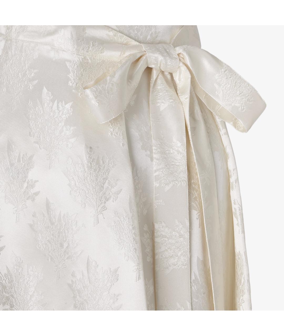 FENDI Белый шелковый костюм с юбками, фото 6