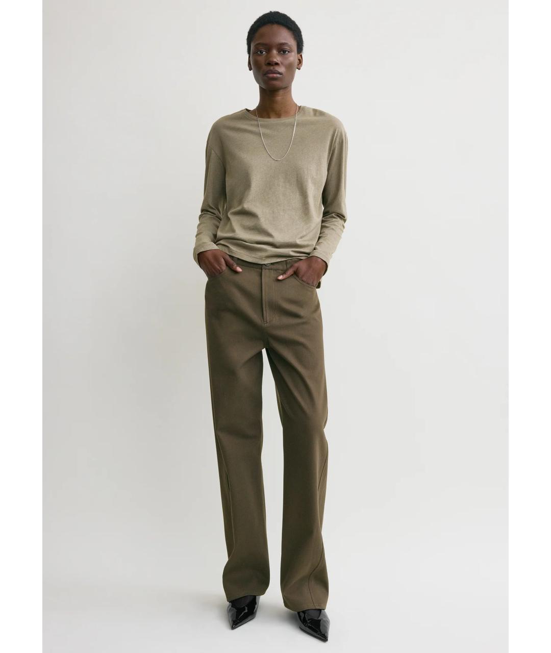 TOTEME Хаки хлопковый костюм с брюками, фото 4