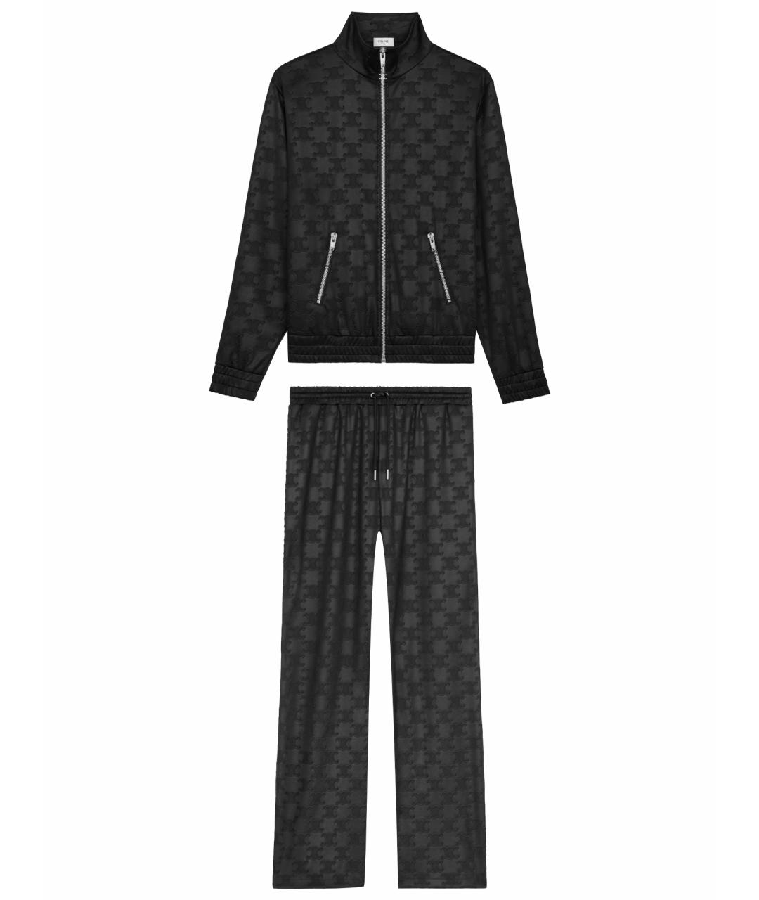 CELINE Черный полиэстеровый костюм с брюками, фото 1