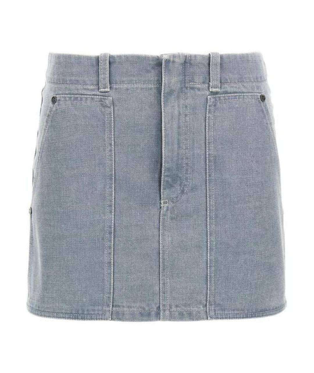 FENDI Голубой хлопковый костюм с юбками, фото 2