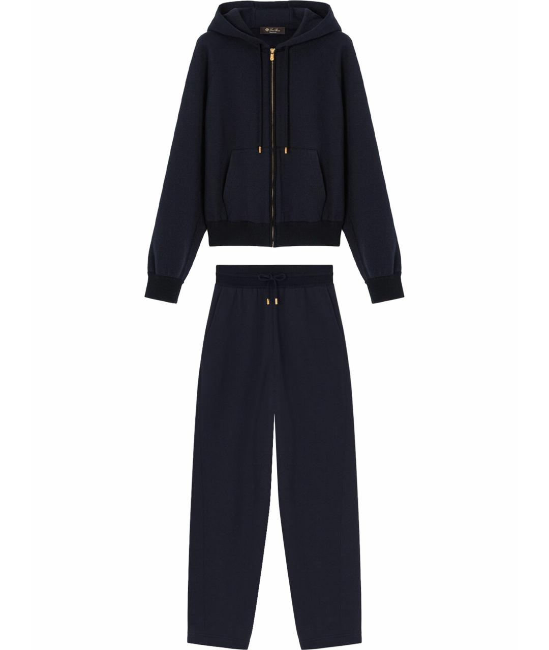 LORO PIANA Темно-синий хлопковый костюм с брюками, фото 1