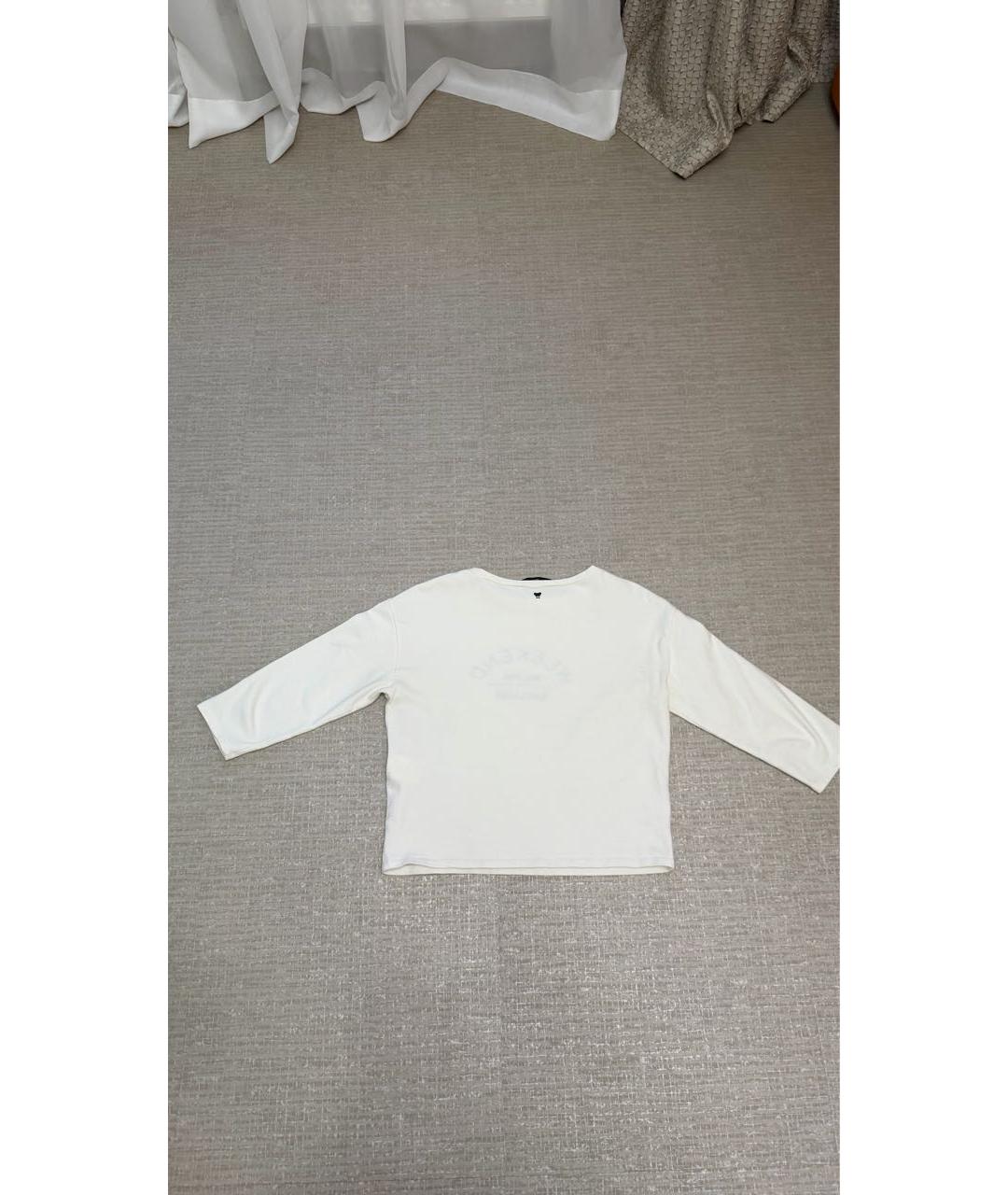 WEEKEND MAX MARA Белый хлопковый джемпер / свитер, фото 2