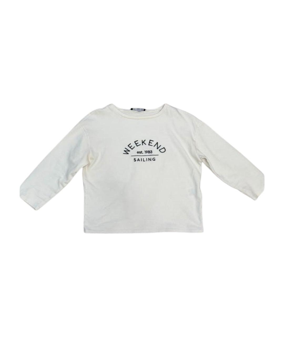 WEEKEND MAX MARA Белый хлопковый джемпер / свитер, фото 1