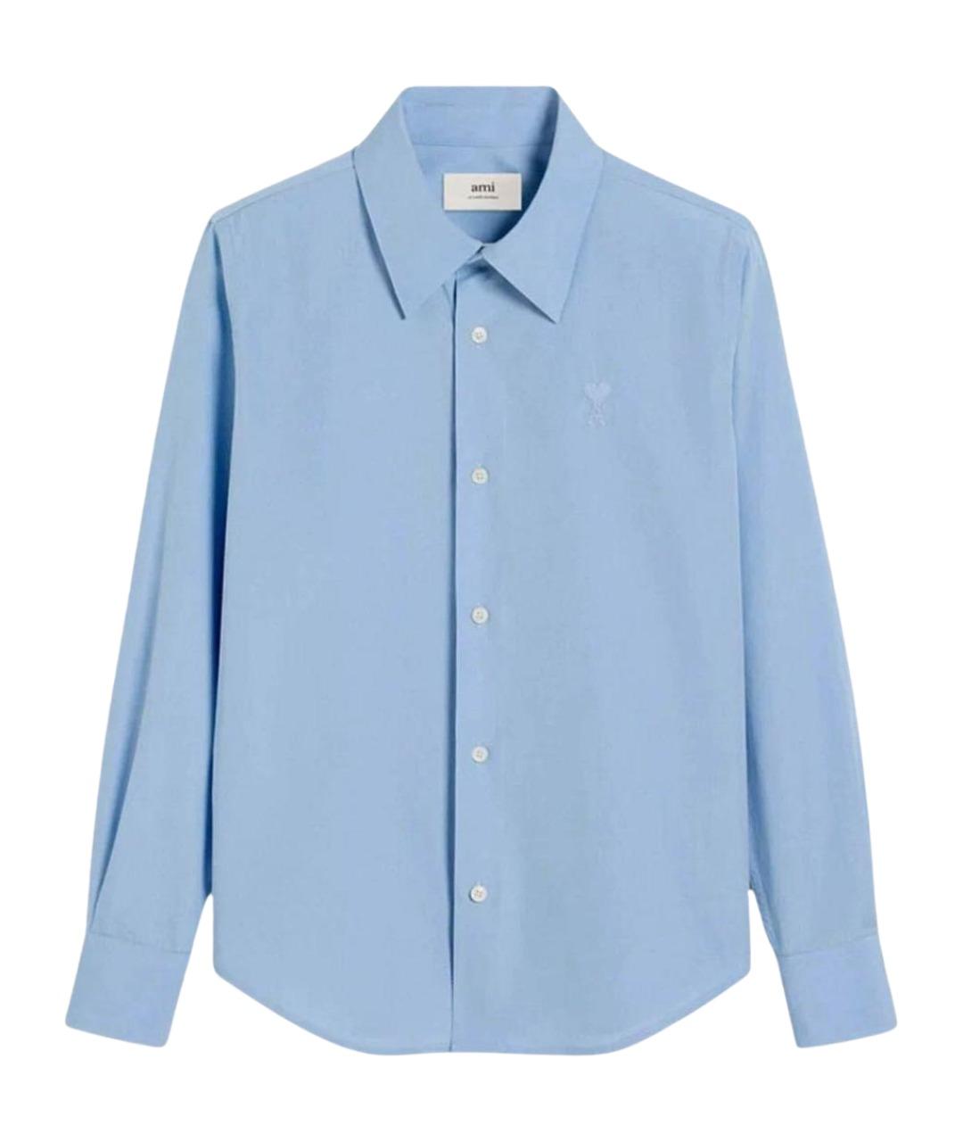 Ami Paris Голубая хлопковая рубашка, фото 1