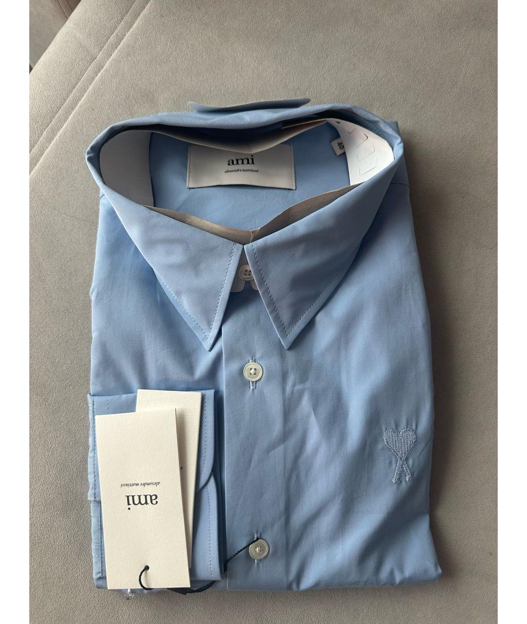 Ami Paris Голубая хлопковая рубашка, фото 2