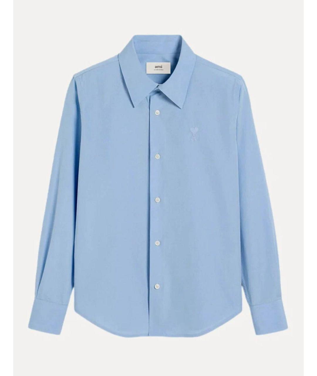 Ami Paris Голубая хлопковая рубашка, фото 5