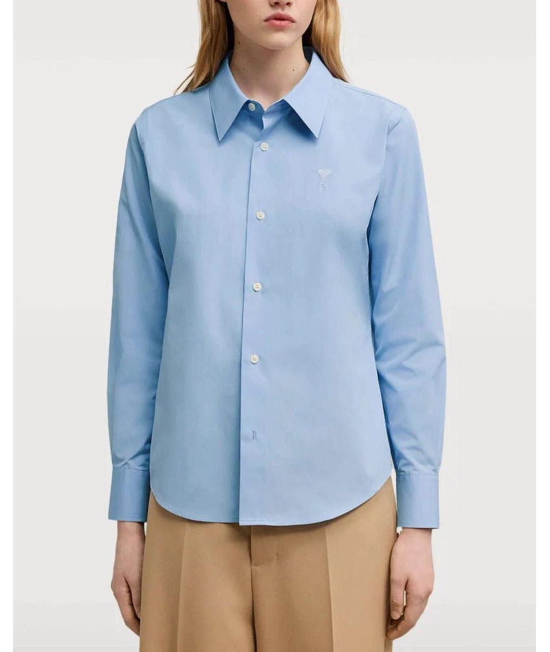 Ami Paris Голубая хлопковая рубашка, фото 4
