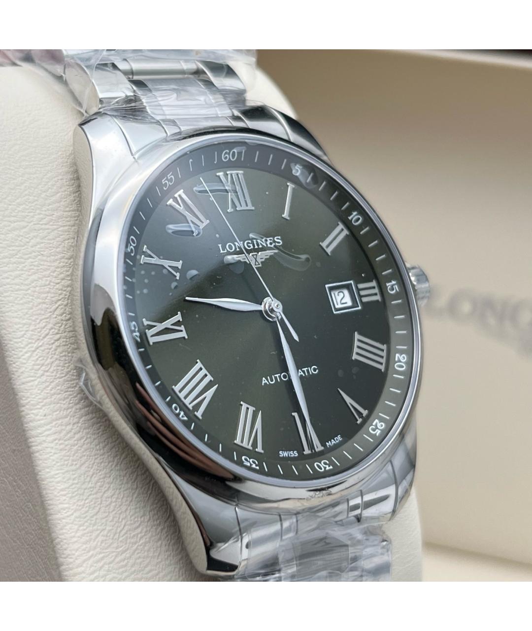 LONGINES Черные металлические часы, фото 4