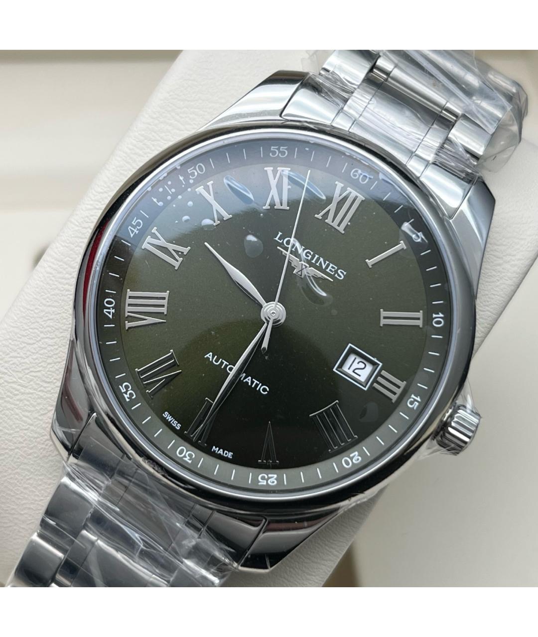 LONGINES Черные металлические часы, фото 3