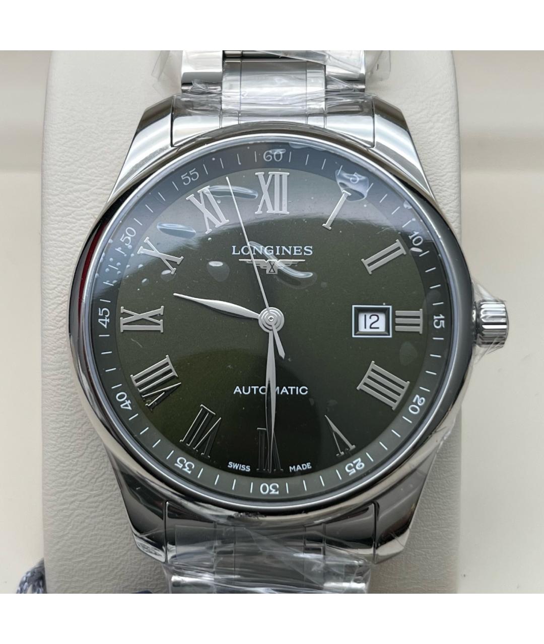 LONGINES Черные металлические часы, фото 9