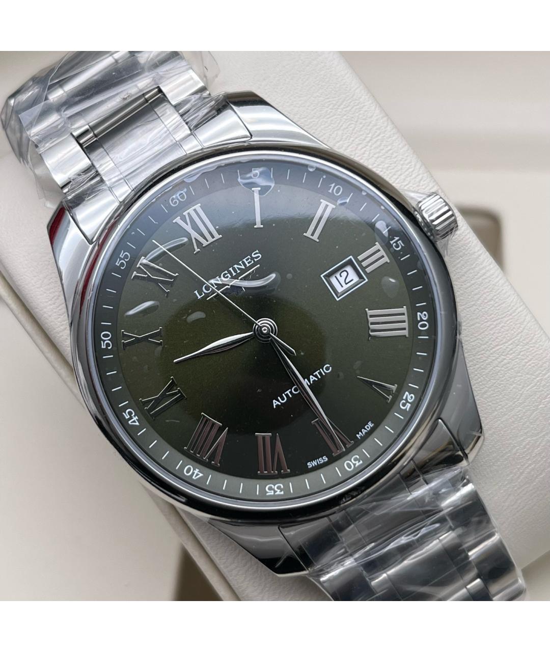 LONGINES Черные металлические часы, фото 2