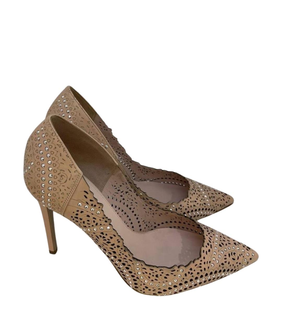 LE SILLA Бежевые кожаные туфли, фото 1