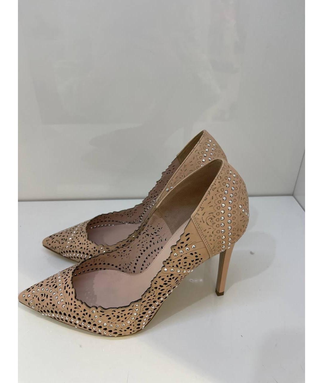 LE SILLA Бежевые кожаные туфли, фото 3