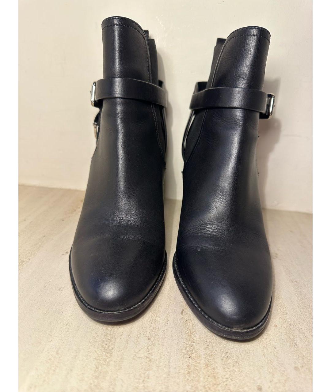 RALPH LAUREN Черные кожаные ботильоны, фото 2
