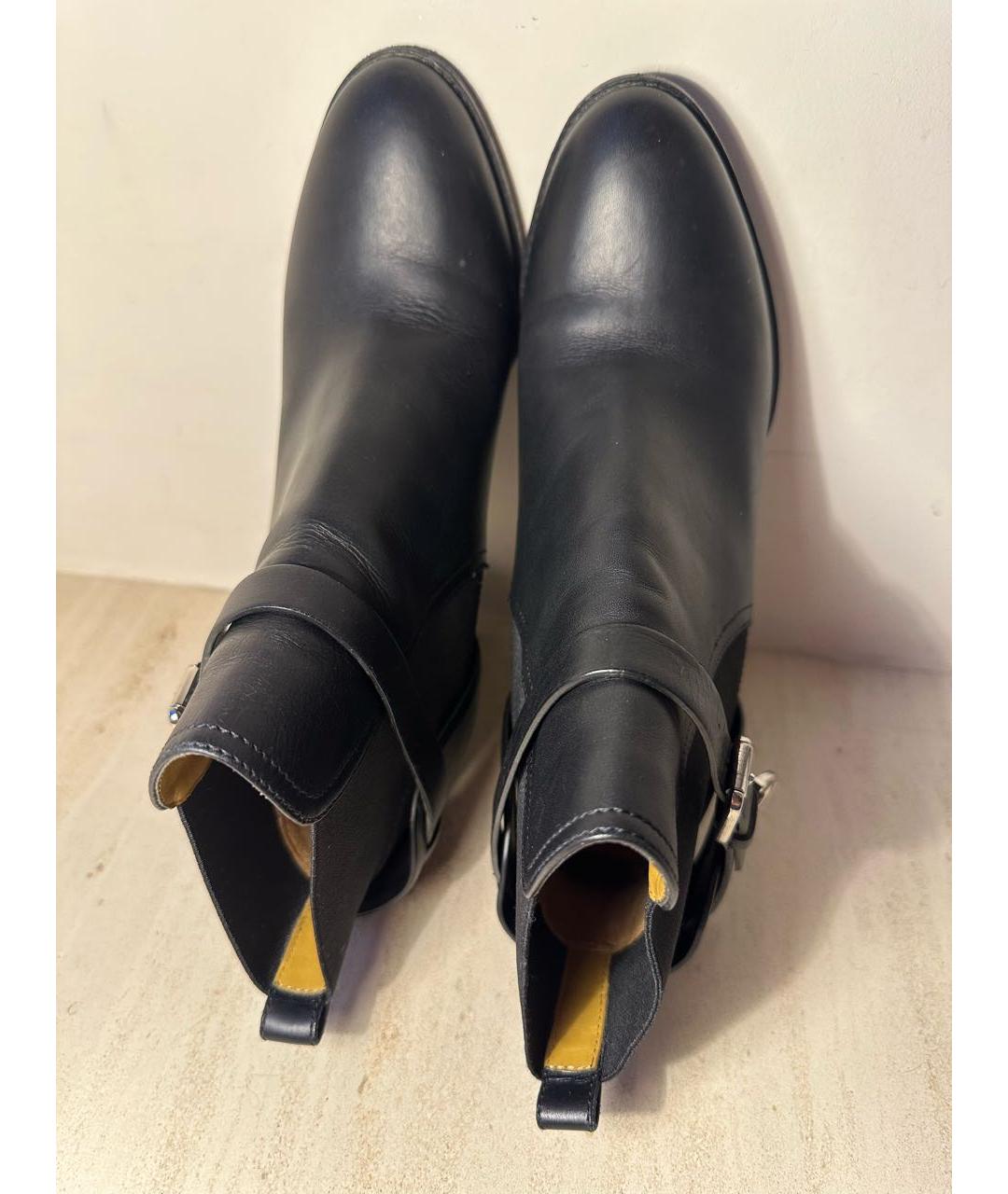 RALPH LAUREN Черные кожаные ботильоны, фото 3