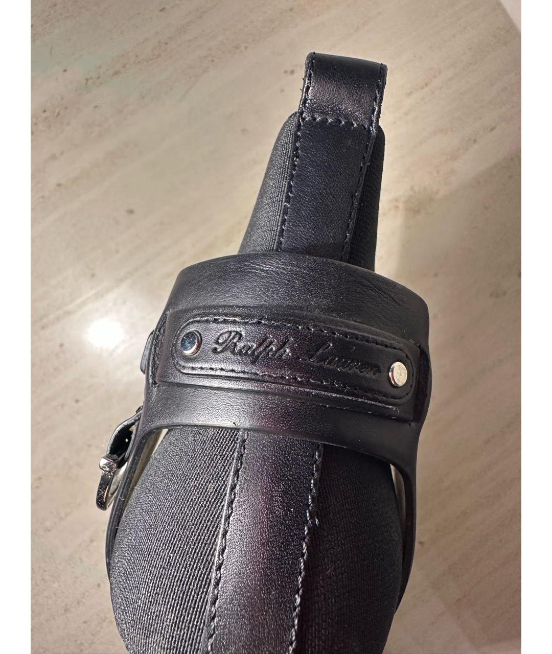 RALPH LAUREN Черные кожаные ботильоны, фото 5