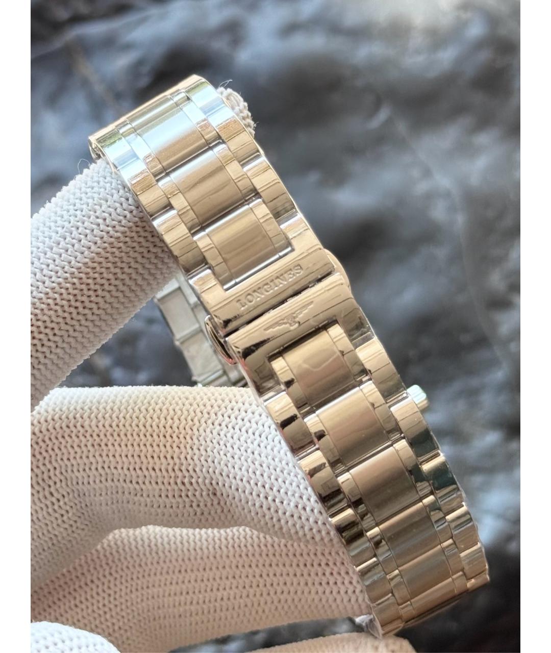 LONGINES Белые металлические часы, фото 6
