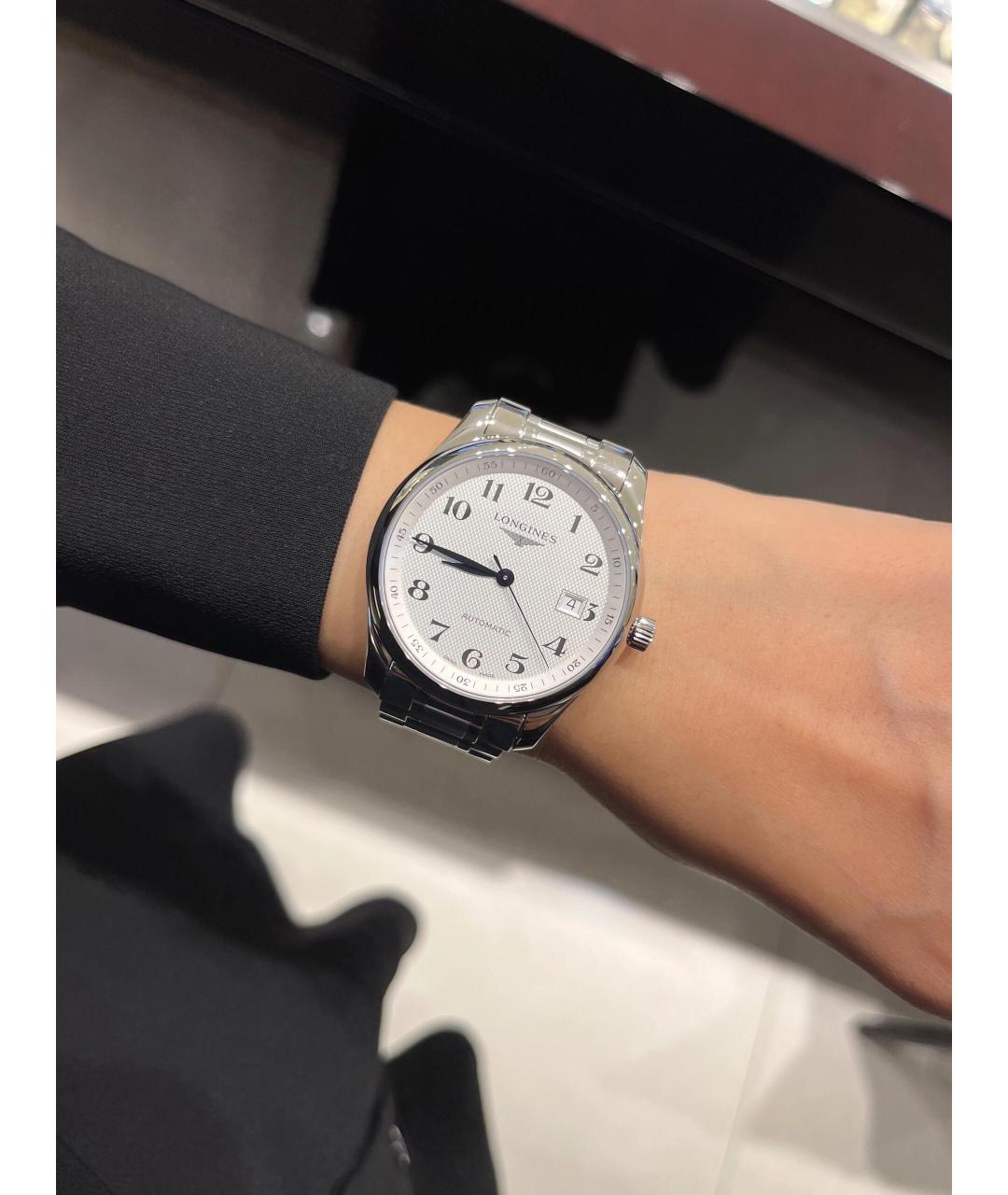 LONGINES Белые металлические часы, фото 8