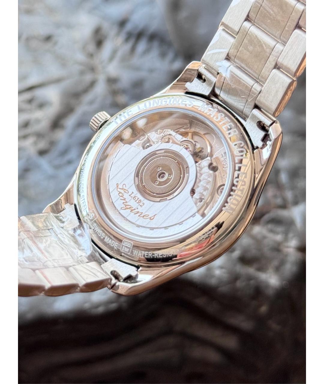 LONGINES Белые металлические часы, фото 7