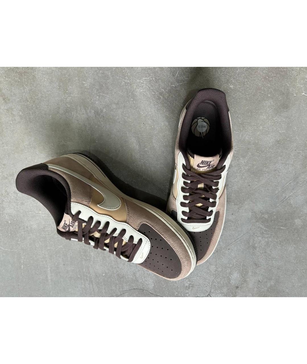 NIKE Бежевые замшевые низкие кроссовки / кеды, фото 6