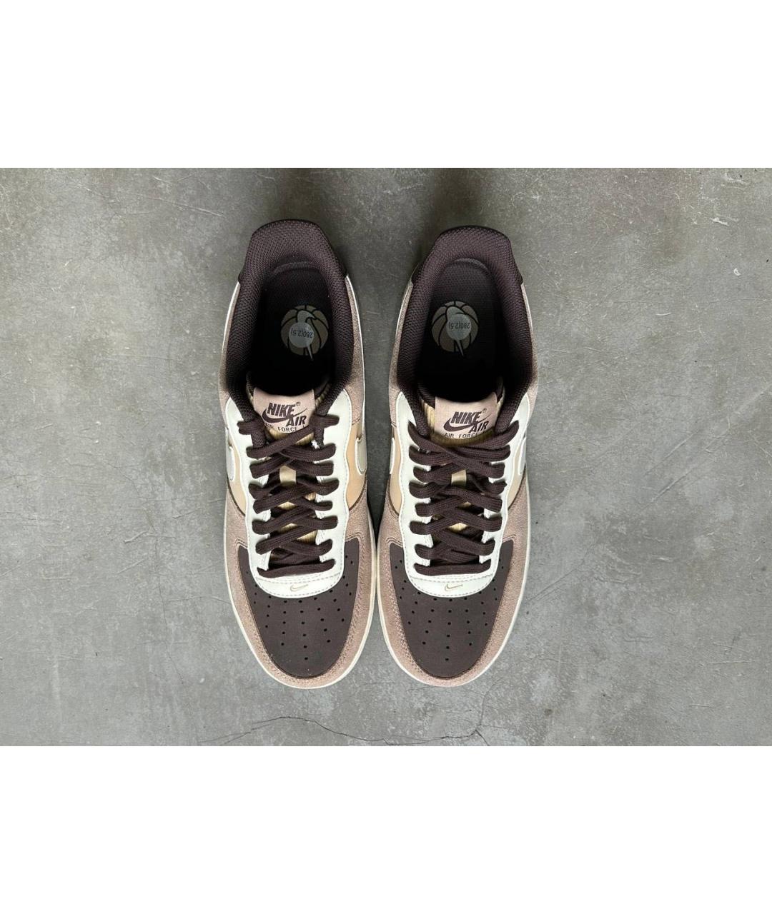 NIKE Бежевые замшевые низкие кроссовки / кеды, фото 7