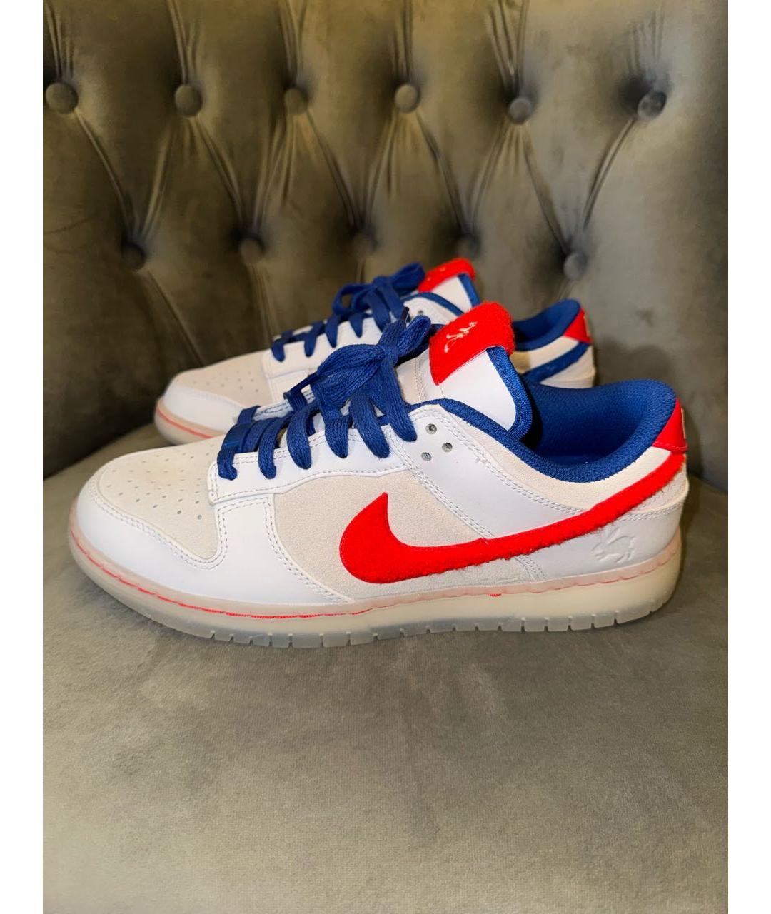 NIKE Белые кожаные низкие кроссовки / кеды, фото 8