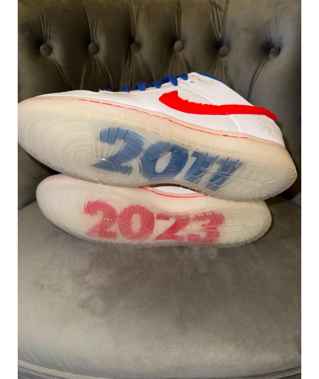 NIKE Белые кожаные низкие кроссовки / кеды, фото 6