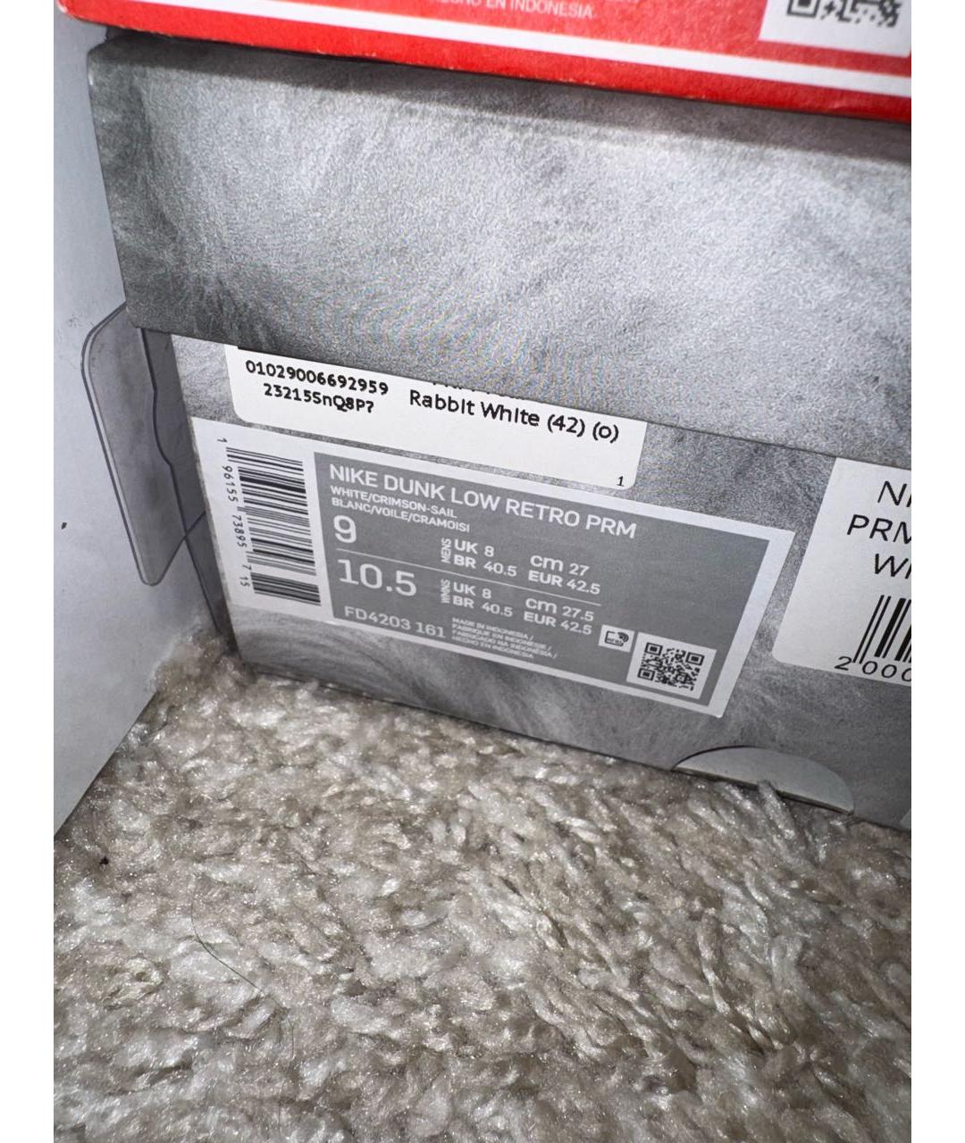 NIKE Белые кожаные низкие кроссовки / кеды, фото 7