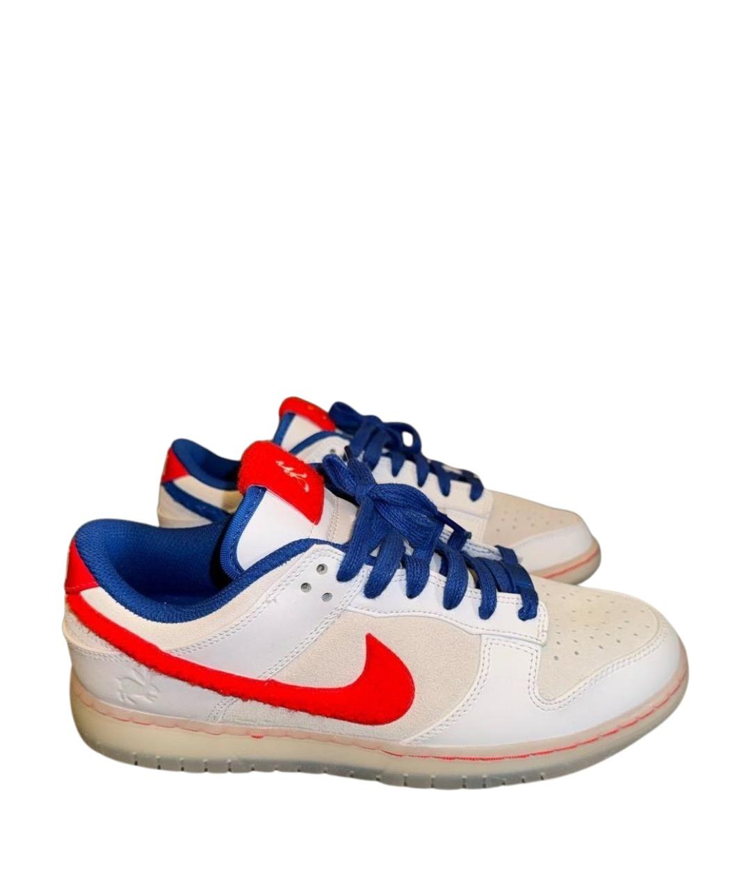 NIKE Белые кожаные низкие кроссовки / кеды, фото 1