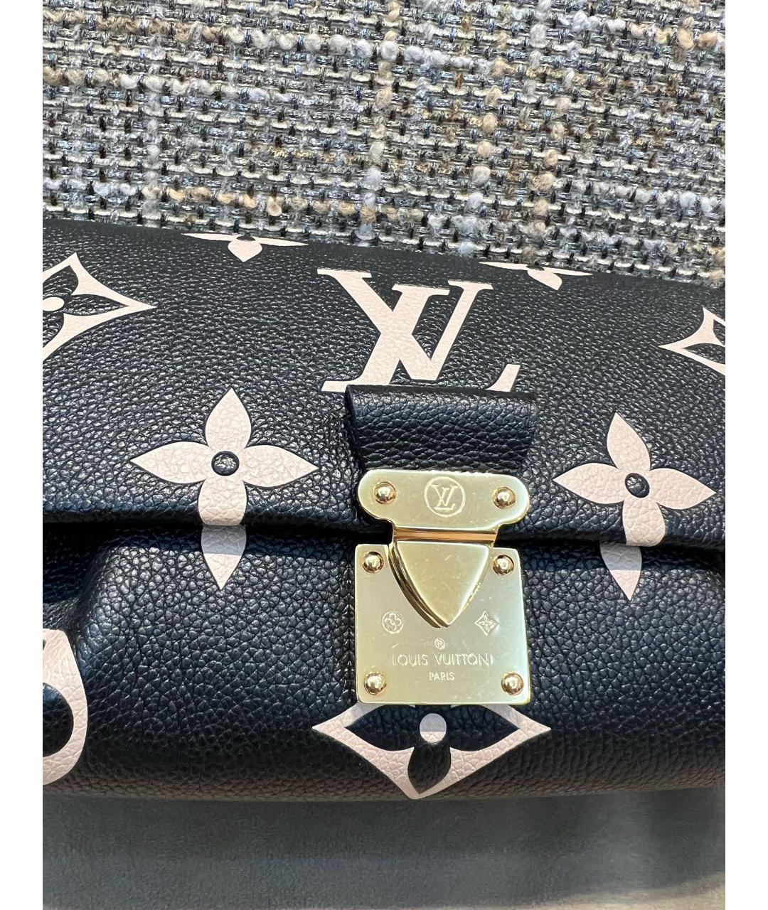 LOUIS VUITTON Черная кожаная сумка через плечо, фото 7