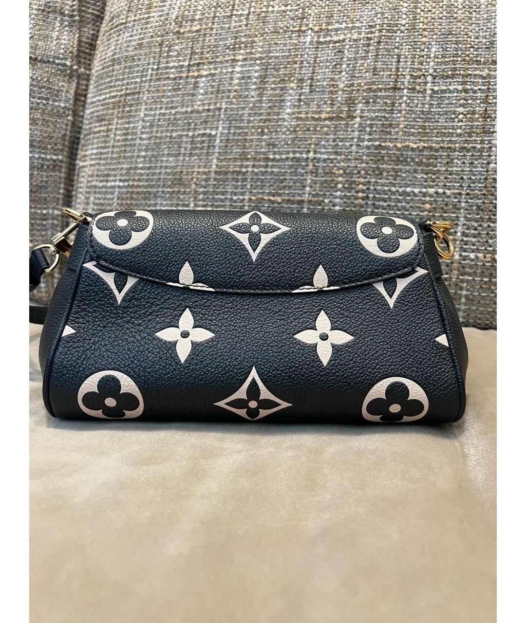 LOUIS VUITTON Черная кожаная сумка через плечо, фото 3